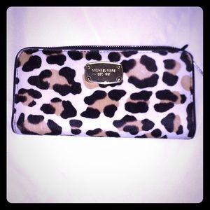 Michael Kors faux fur wallet